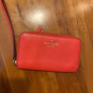 Kate Space zip wristlet wallet
